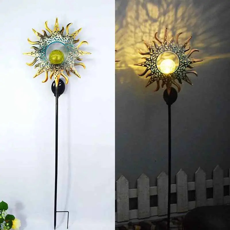Outdoor Solar Lawn Lamp Moon Flame