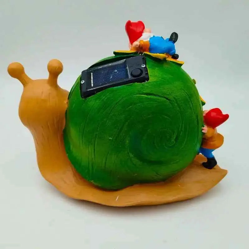 Solar powered outdoor animal snail elf ornament