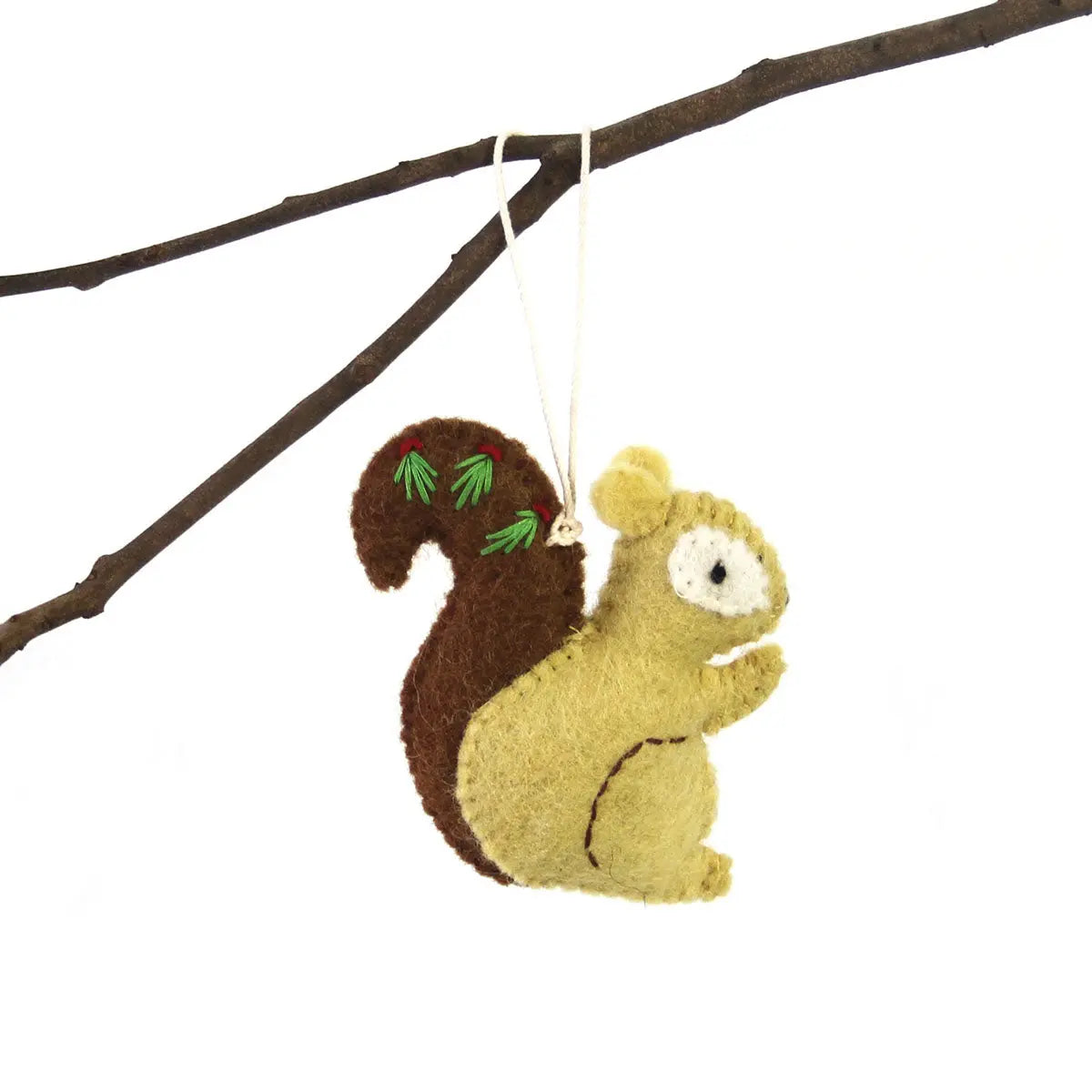 Hand Felted Christmas Ornament: Squirrel - Global Groove (H) Global Groove