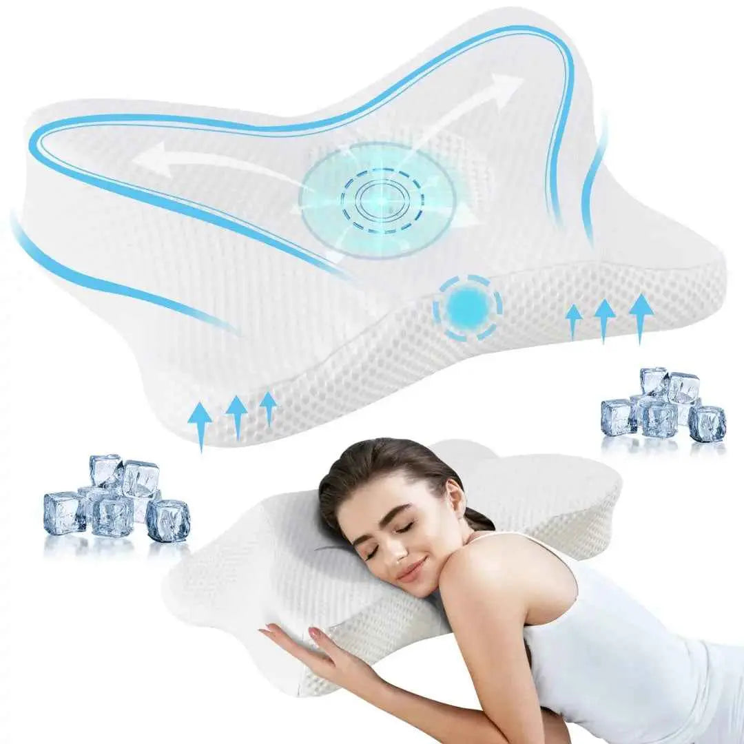 2 Pack Memory Foam Pillow, A Cooling Type Sleep Pillow Designed