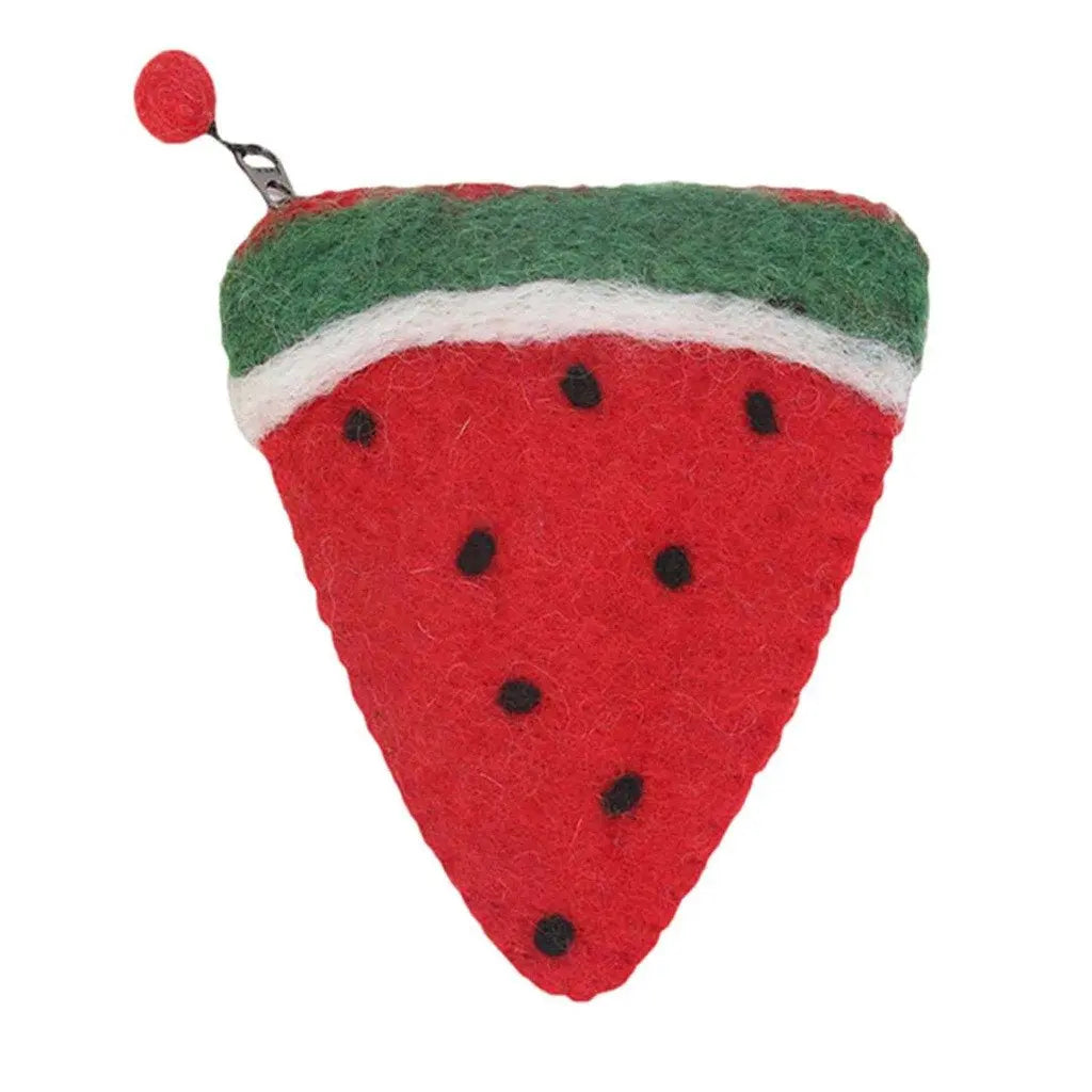 Handmade Felt Fruit Coin Purse - Watermelon - Global Groove (P) Global Groove (P)