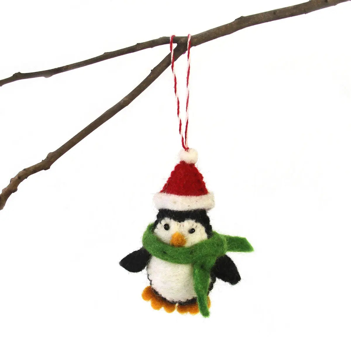 Hand Felted Christmas Ornament: Penguin - Global Groove (H) Global Groove
