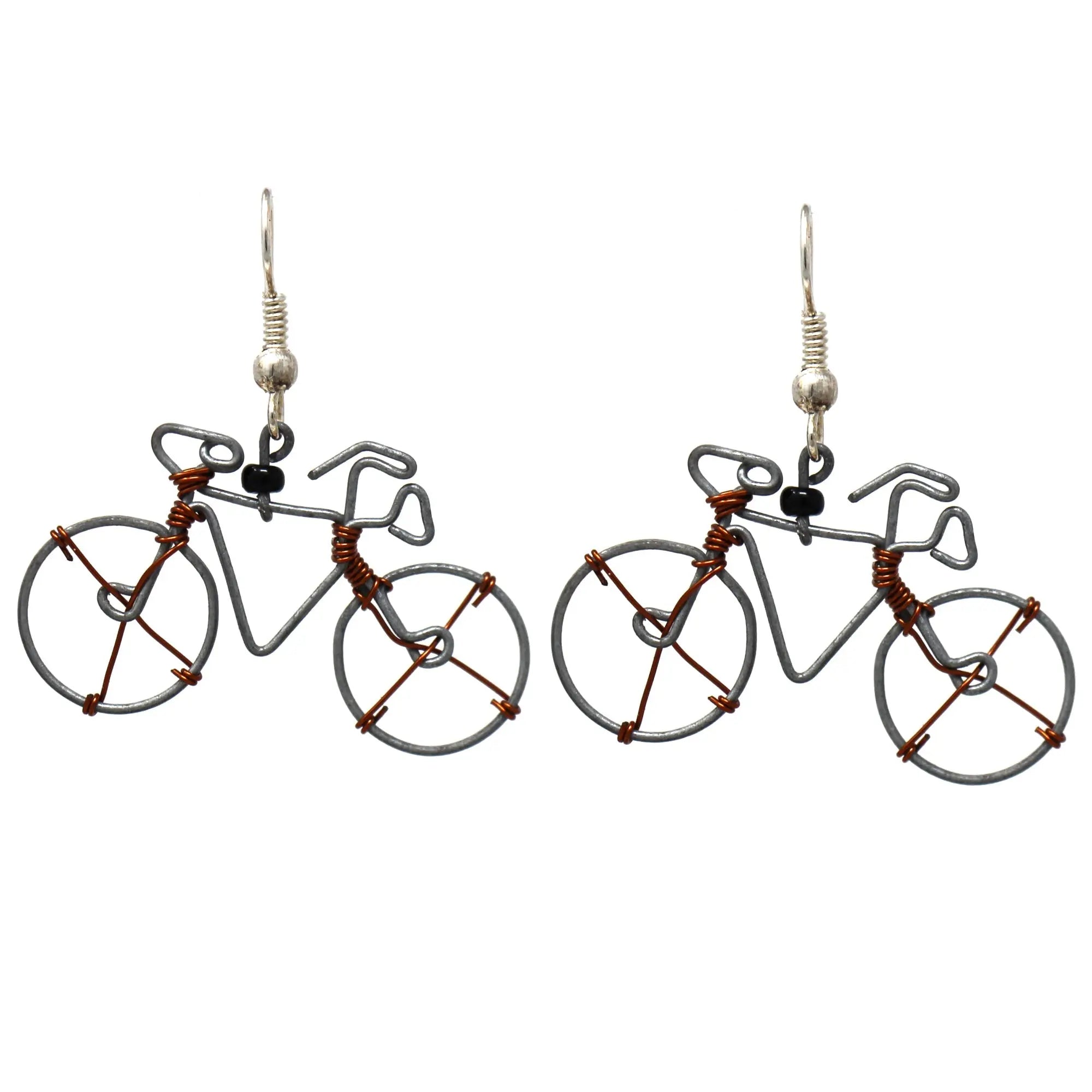 Recycled Wire Bicycle Earrings - Set of 10 Creative Alternatives