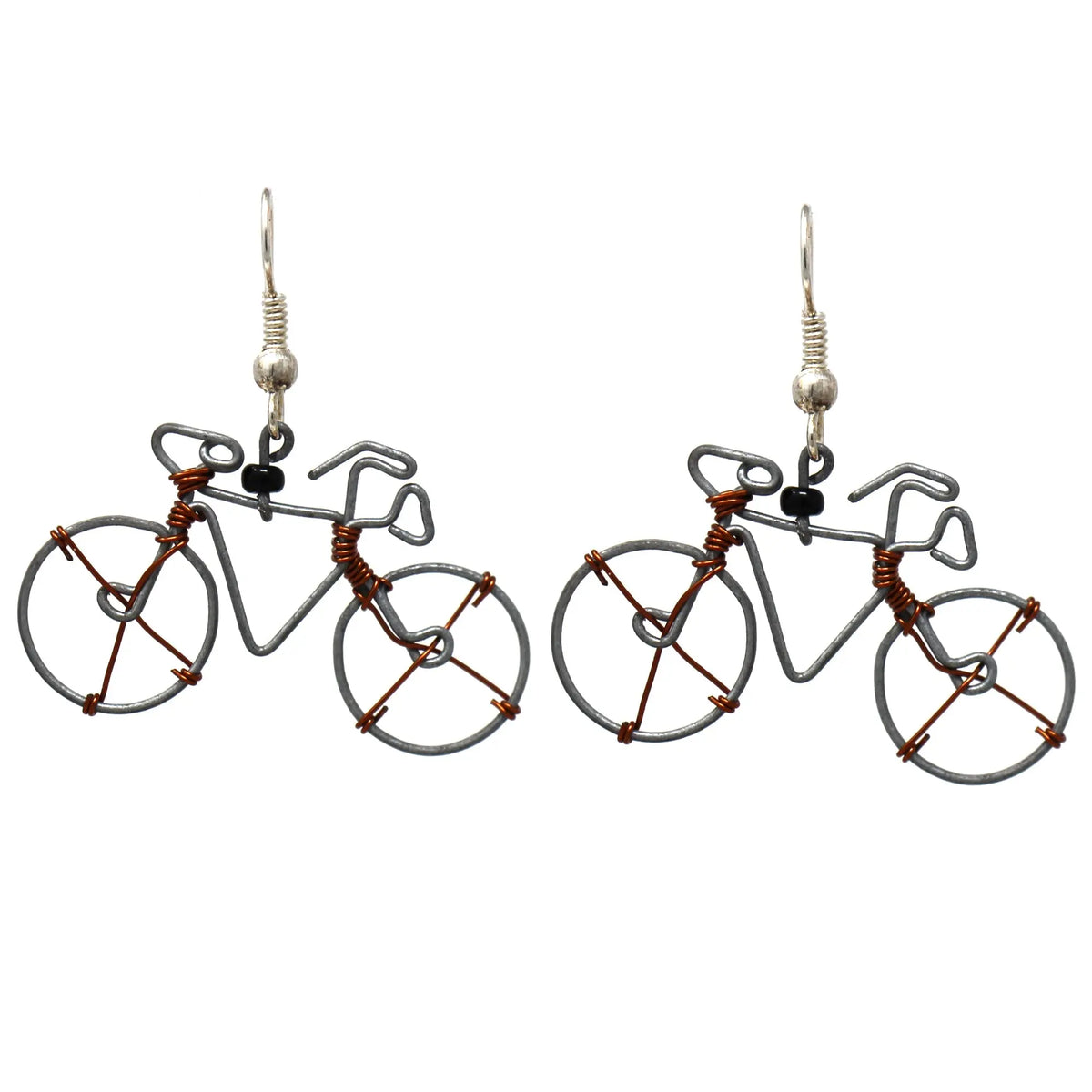 Recycled Wire Bicycle Earrings - Set of 10 Creative Alternatives