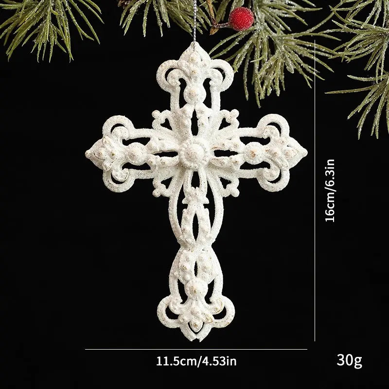 Vintage Christmas Tree Ornament, Retro Snowflake Hanging Decoration, Christmas Decor, Window Display Ornament eprolo