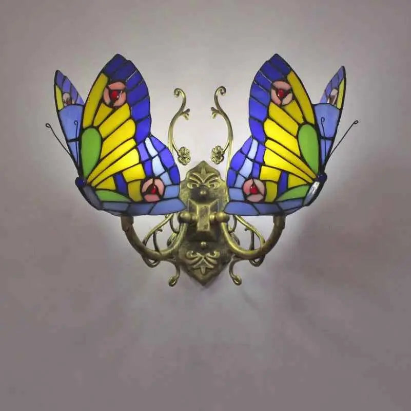 European and American Style Butterfly Colorful Wall Lamp