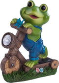 Frog cycling solar energy decoration Figures ￼
