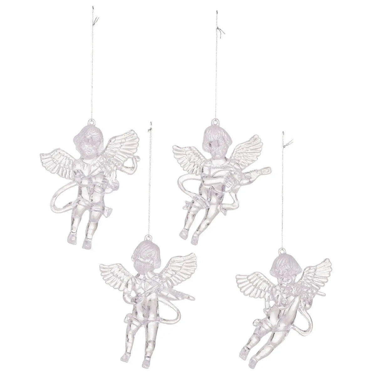 4PC Christmas Decorations Ornaments Transparent Acrylic Angel Ornament Christmas Tree Decoration Creative Ice Cone Home Decor eprolo