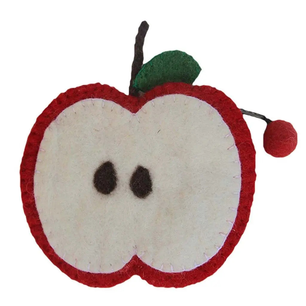 Handmade Felt Fruit Coin Purse - Apple - Global Groove (P) Global Groove (P)