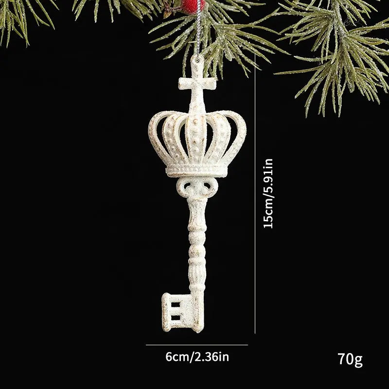 Vintage Christmas Tree Ornament, Retro Snowflake Hanging Decoration, Christmas Decor, Window Display Ornament eprolo