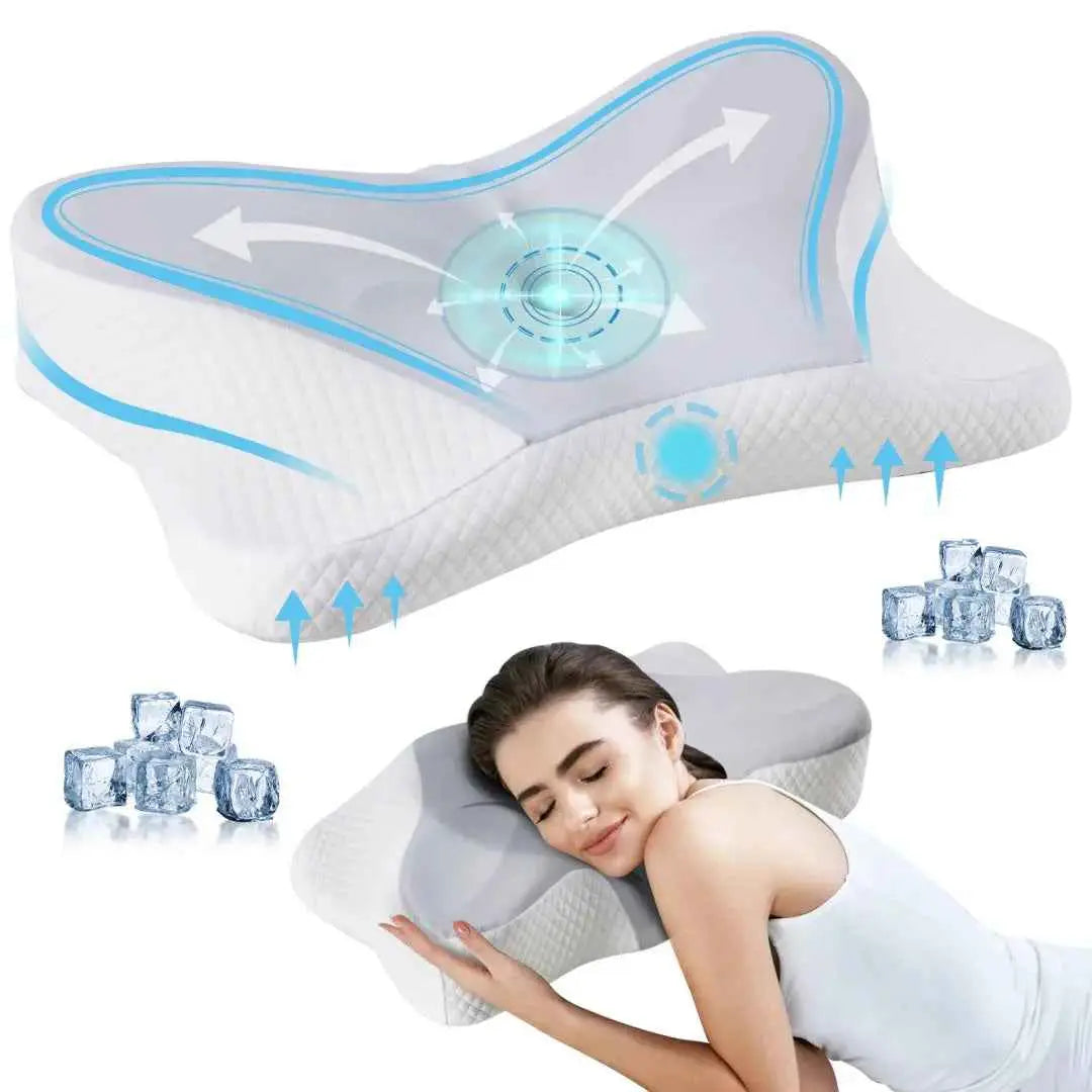 2 Pack Memory Foam Pillow, A Cooling Type Sleep Pillow Designed