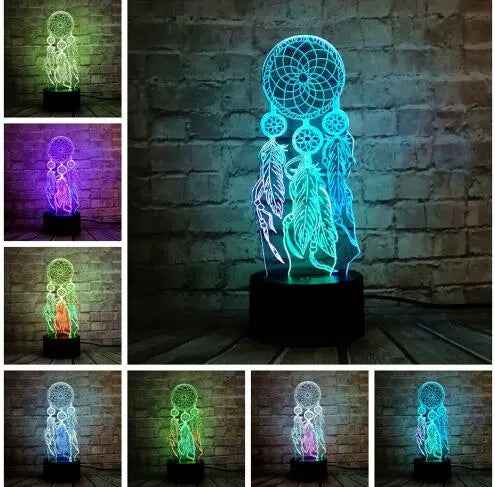 Table Lamp Switch Dream Catcher 3D Touch Night