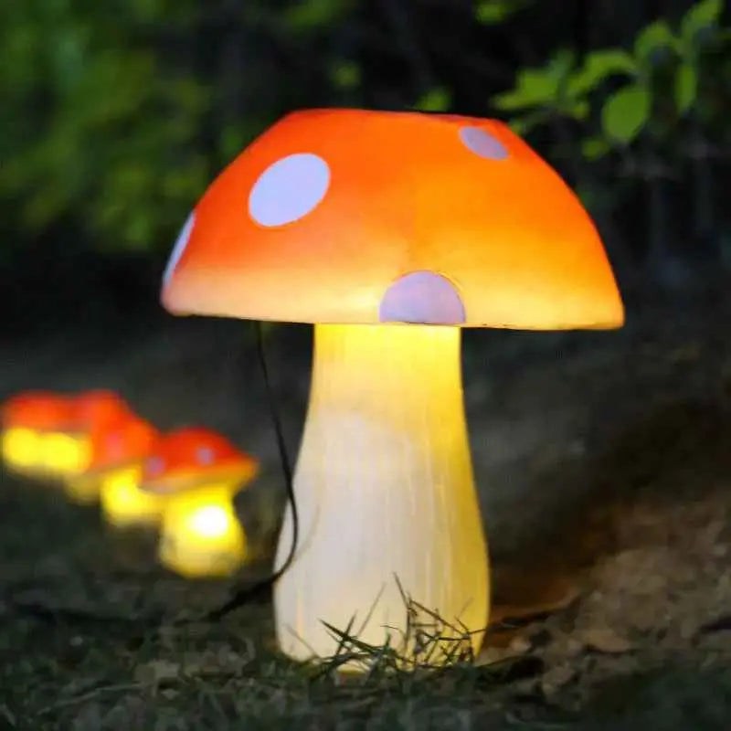 Solar mushroom LED light string outdoor courtyard garden