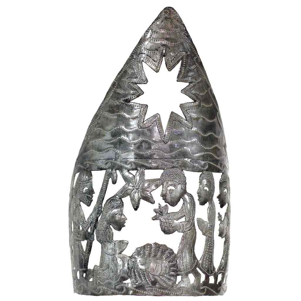 Tabletop Nativity Scene with Candle Holder (13" x 7") - Croix des Bouquets (H) Croix des Bouquets (H)