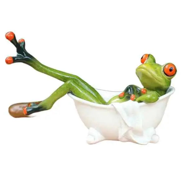 Crafts frog ornaments resin home living tabletop