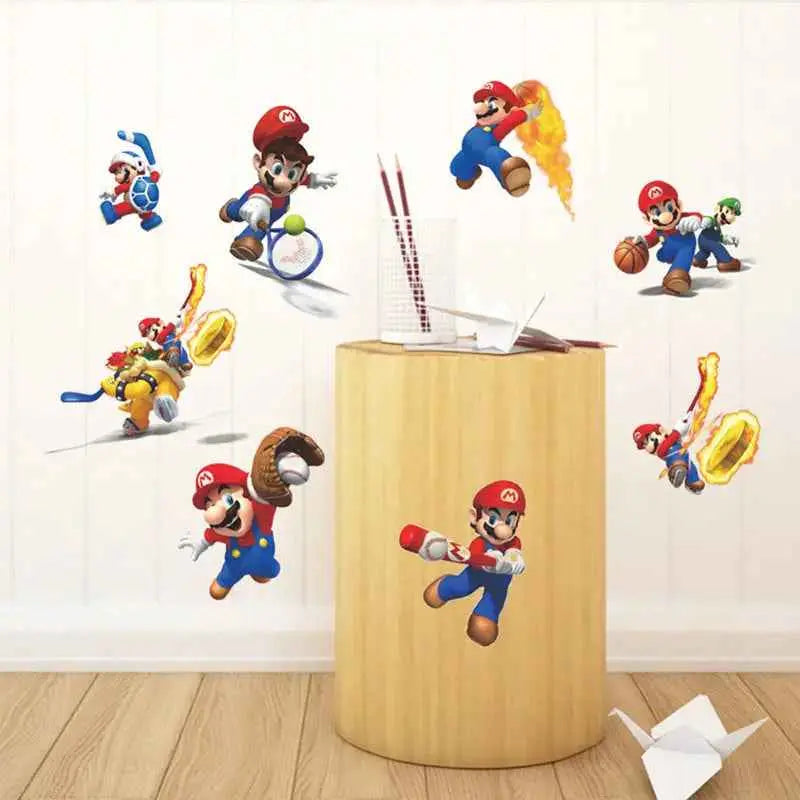 Super Mario Game Decorative Wall Sticker Length x Rectangular)
Material: Polyester
Weave Type Flat Woven
Item Weight 2.5 pounds stickers For Nursery Kids Room Decor Cartoon Home Decals Mural Art Playroom PVC DIY Decorations