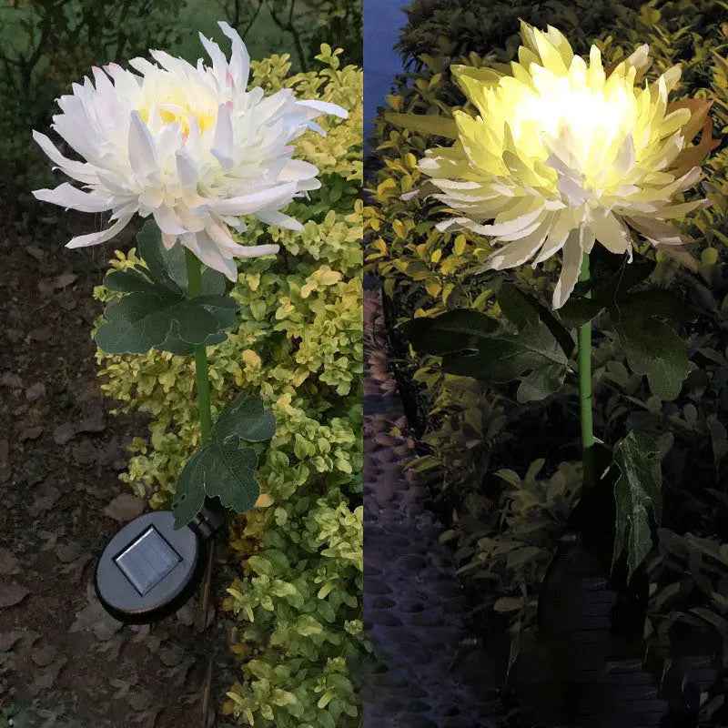 New Solar Chrysanthemum Lamp Outdoor  Decor