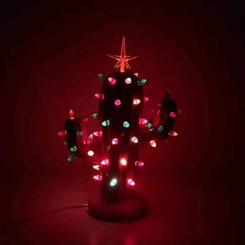 New Cactus Resin Decoration Decoration Led Home Lamp Design Atmosphere Green Plant Garden Light