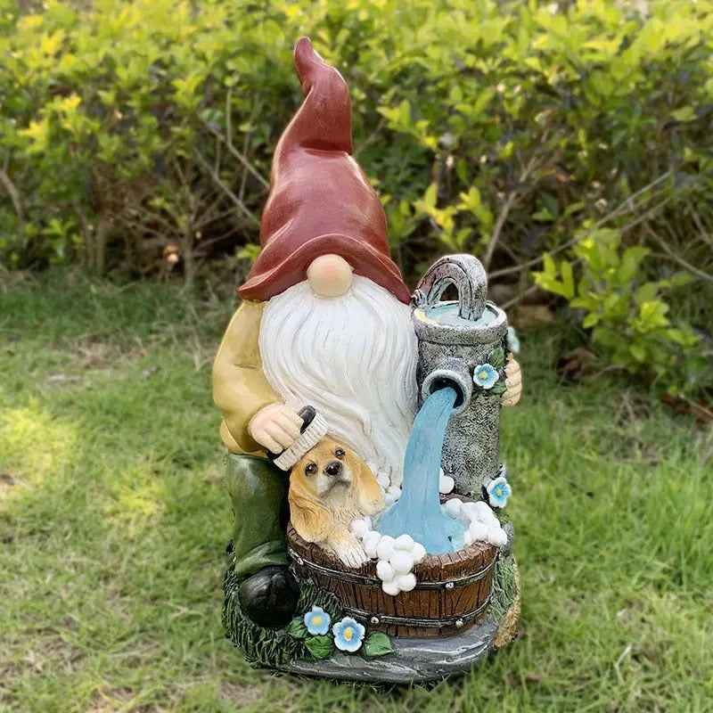 Outdoor solar lamp resin garden decoration Goblin dwarf dwarf