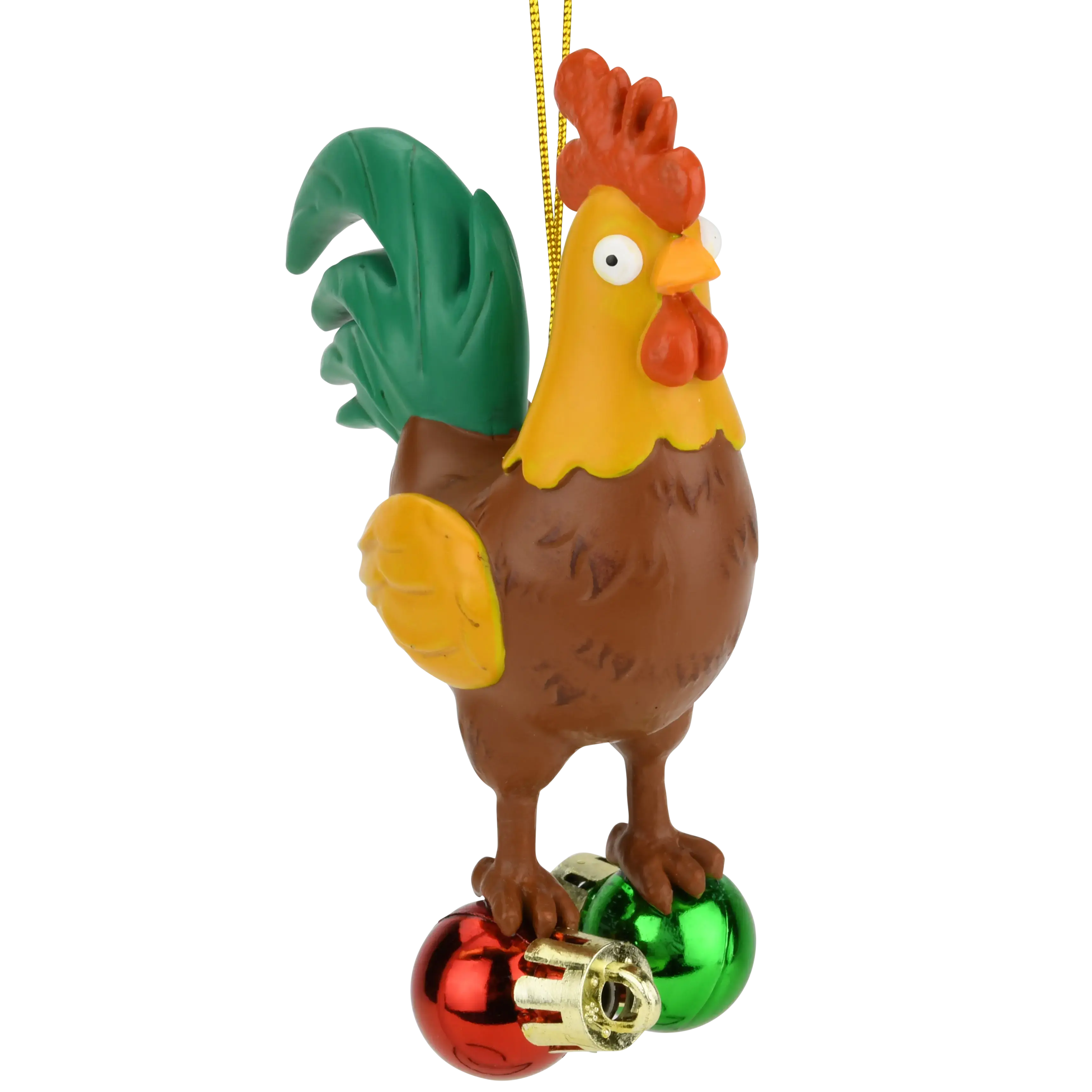 Cock and Bulbs Funny Christmas Ornament Decoration