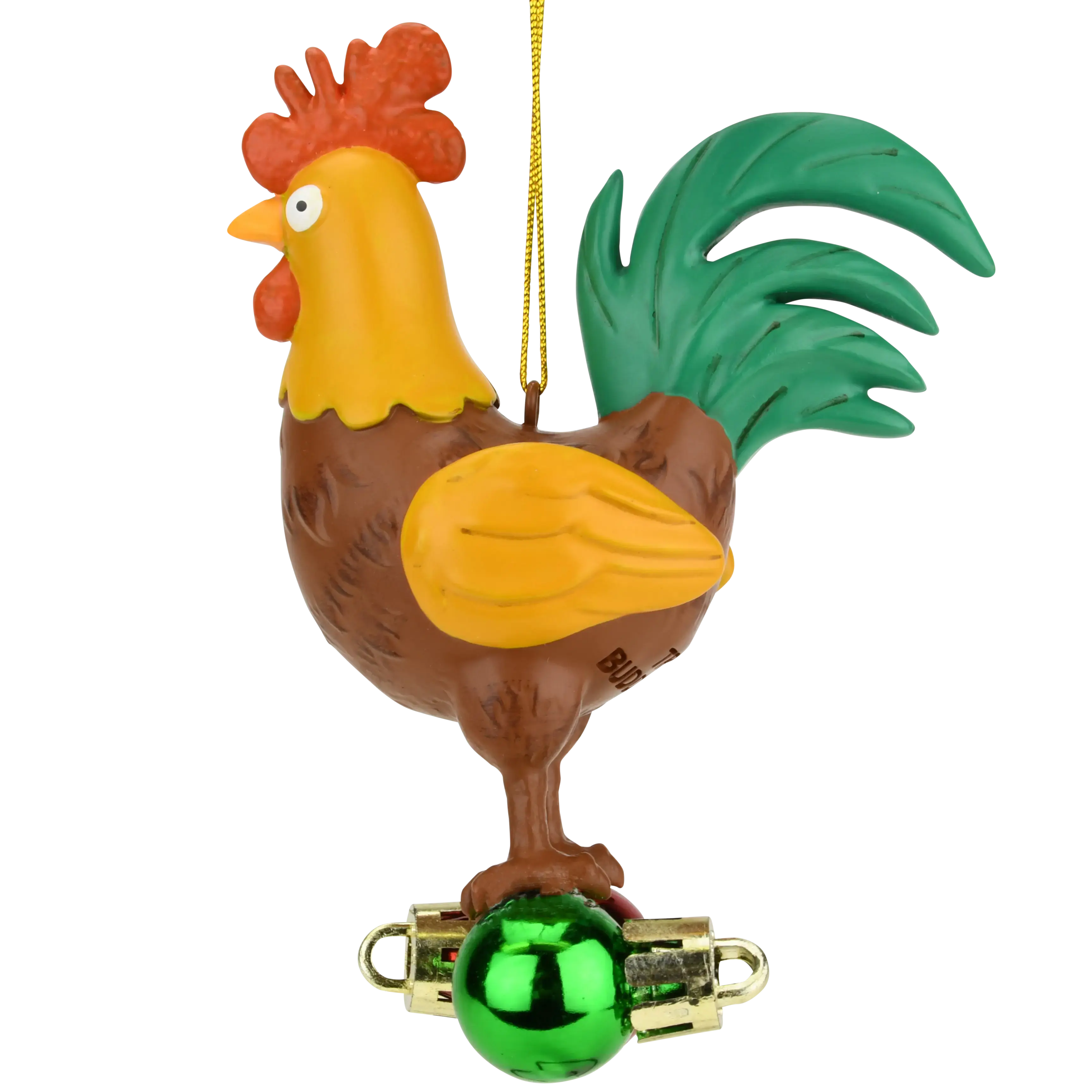 Cock and Bulbs Funny Christmas Ornament Decoration