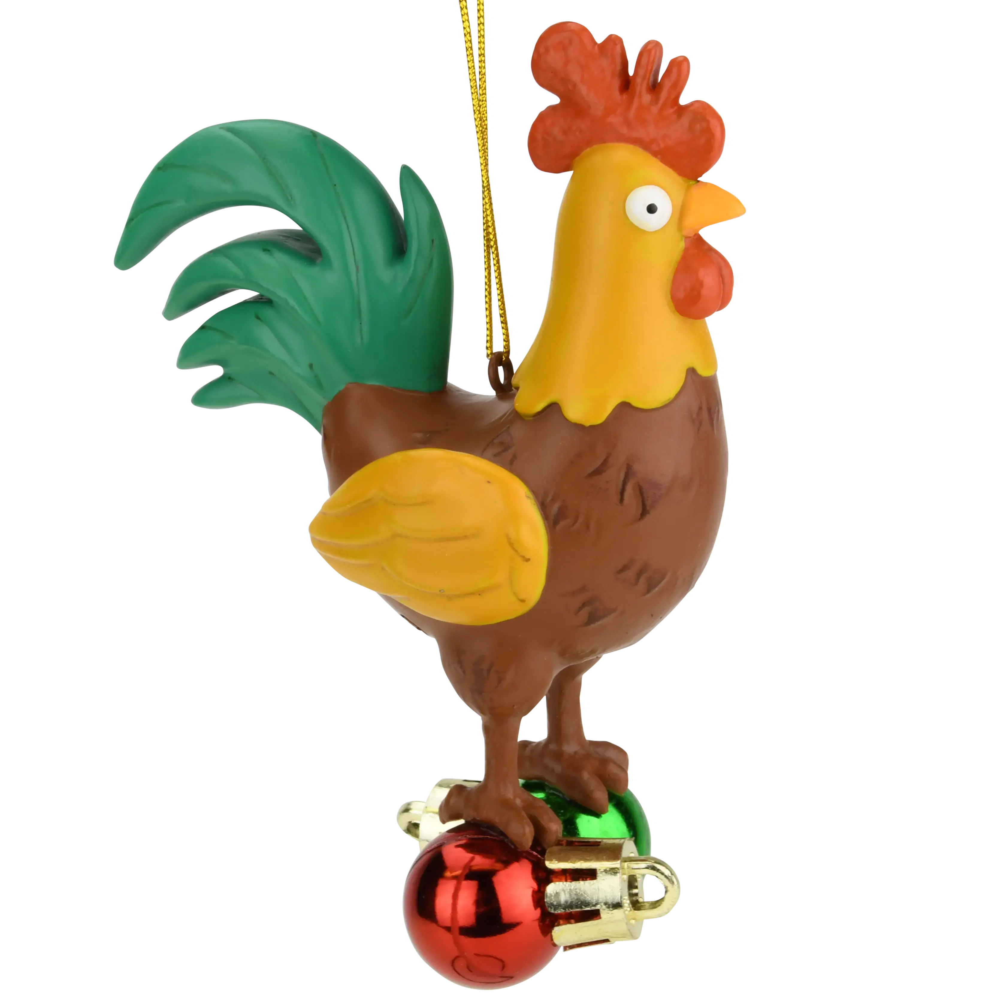 Cock and Bulbs Funny Christmas Ornament Decoration