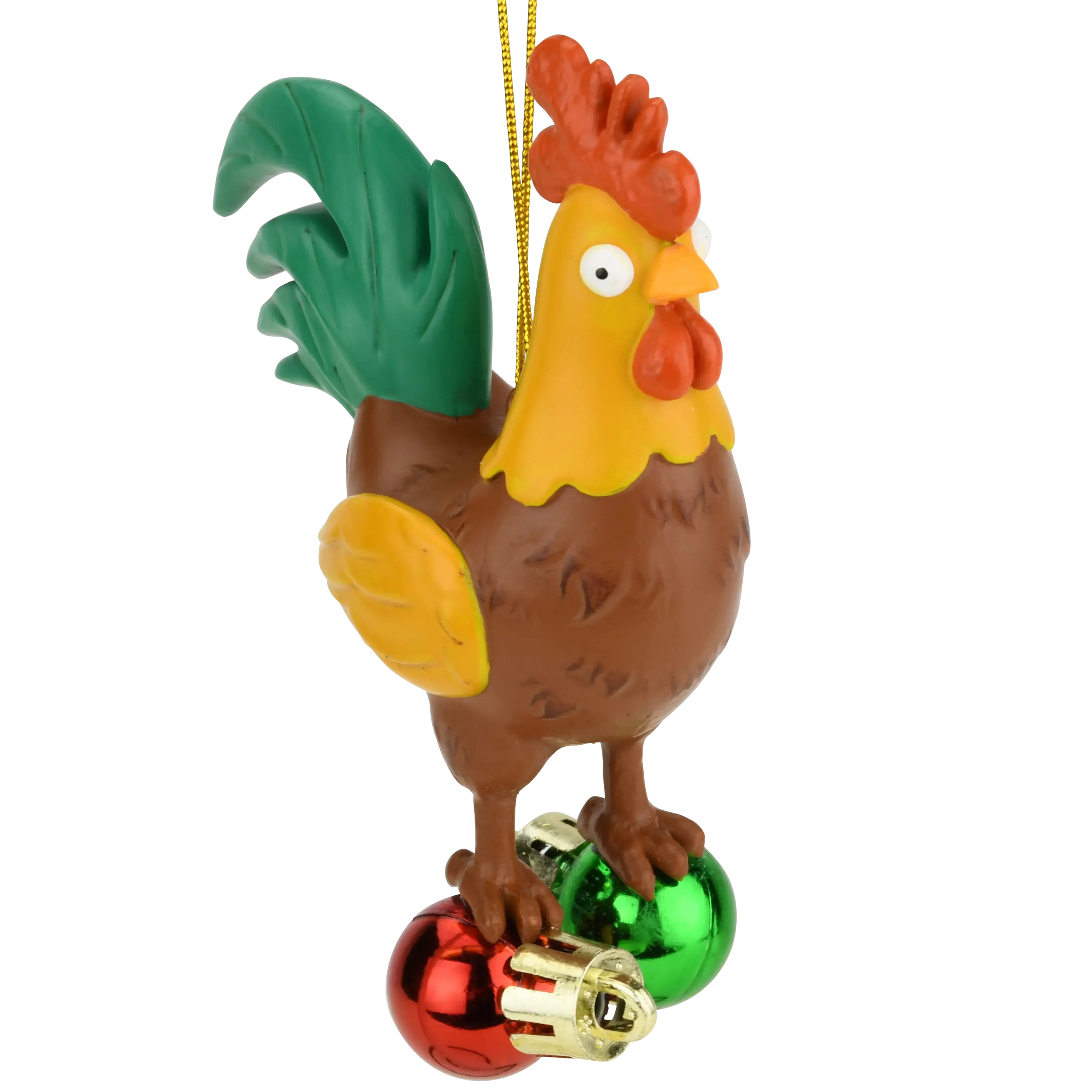 Cock and Bulbs Funny Christmas Ornament Decoration
