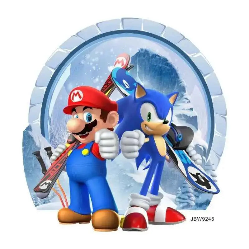 Sonic Mario cartoon stickers self-adhesive creative decoration.
