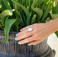 Ring, Oval Mother of Pearl Artisana