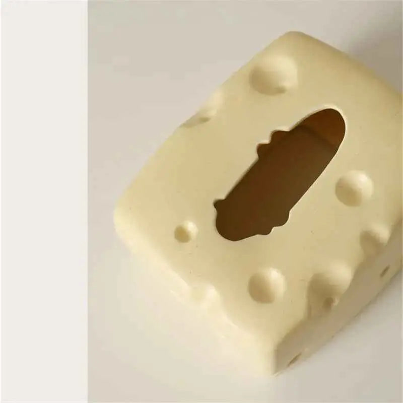 Cute Tissue Boxes Ceramic Cheese Shape  Storage Box