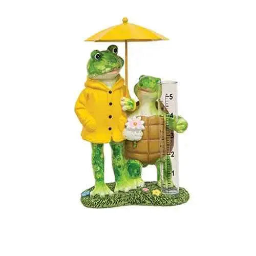 Assorted Resin Frog Couple Rain Gauge