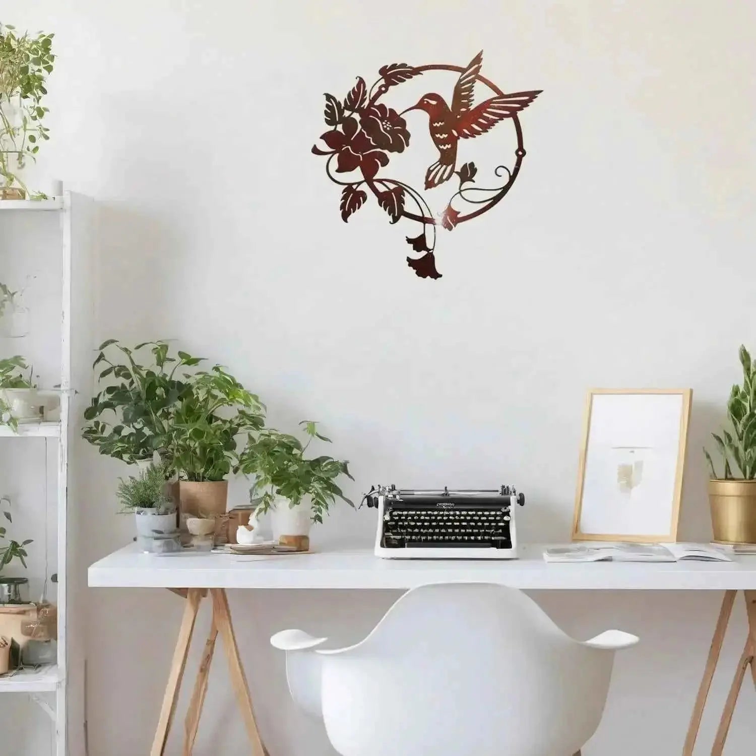 Dracaena Iron Art Hummingbird Wall Decor Outdoor Garden Set of 3