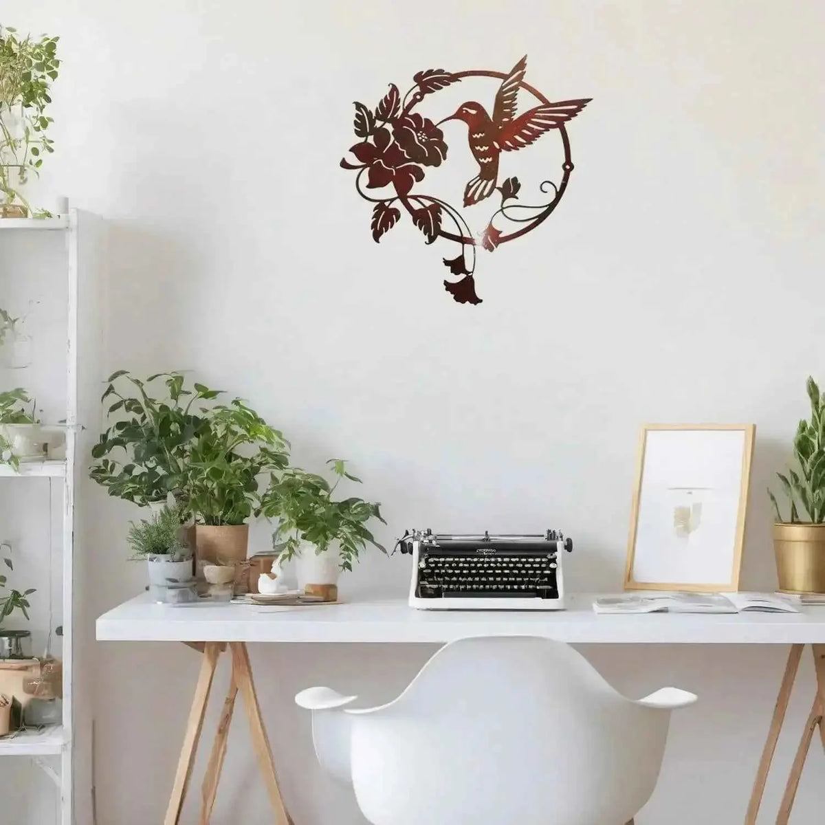Dracaena Iron Art Hummingbird Wall Decor Outdoor Garden Set of 3