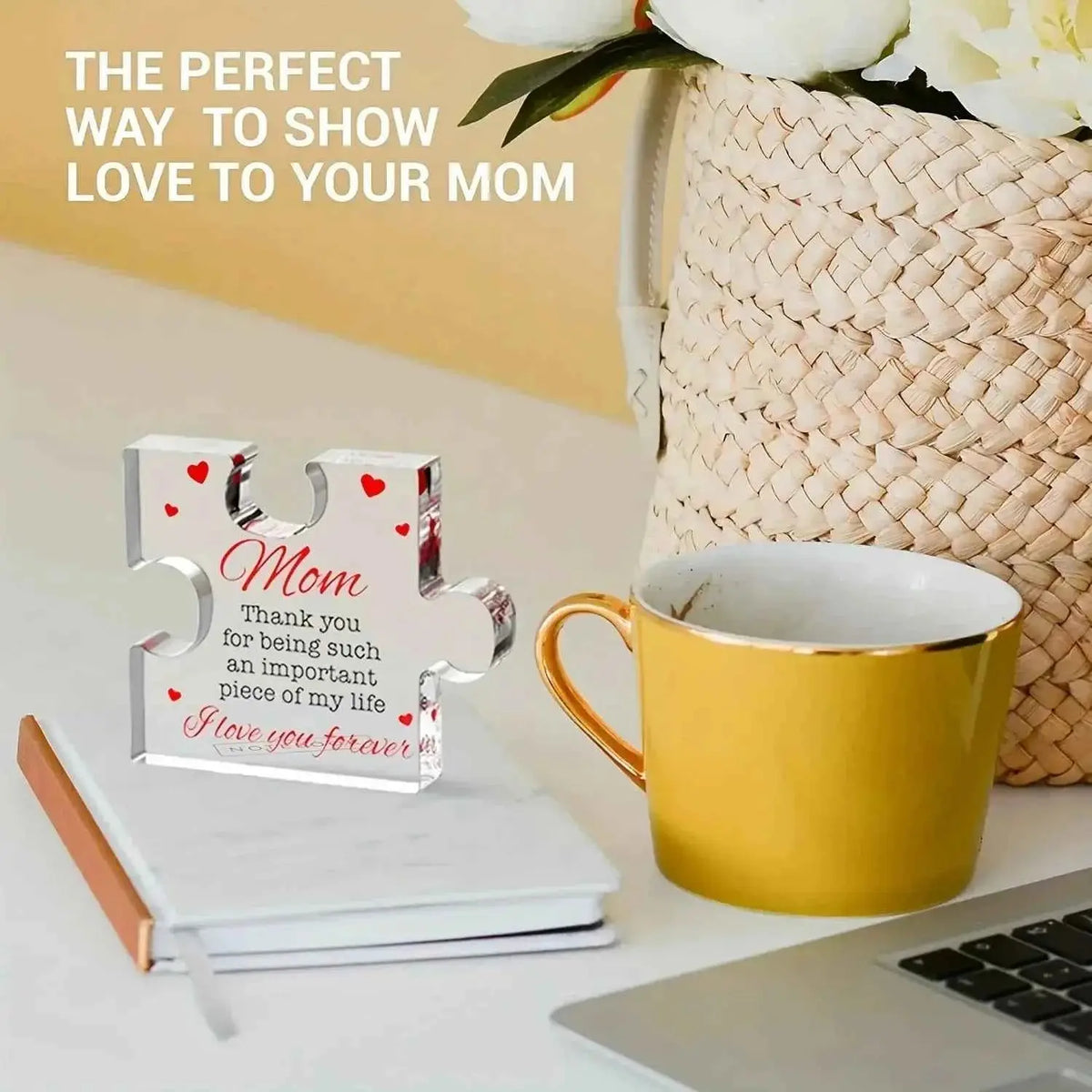 Acrylic Block Puzzle Mom Present, Commemorative Decorative Gif