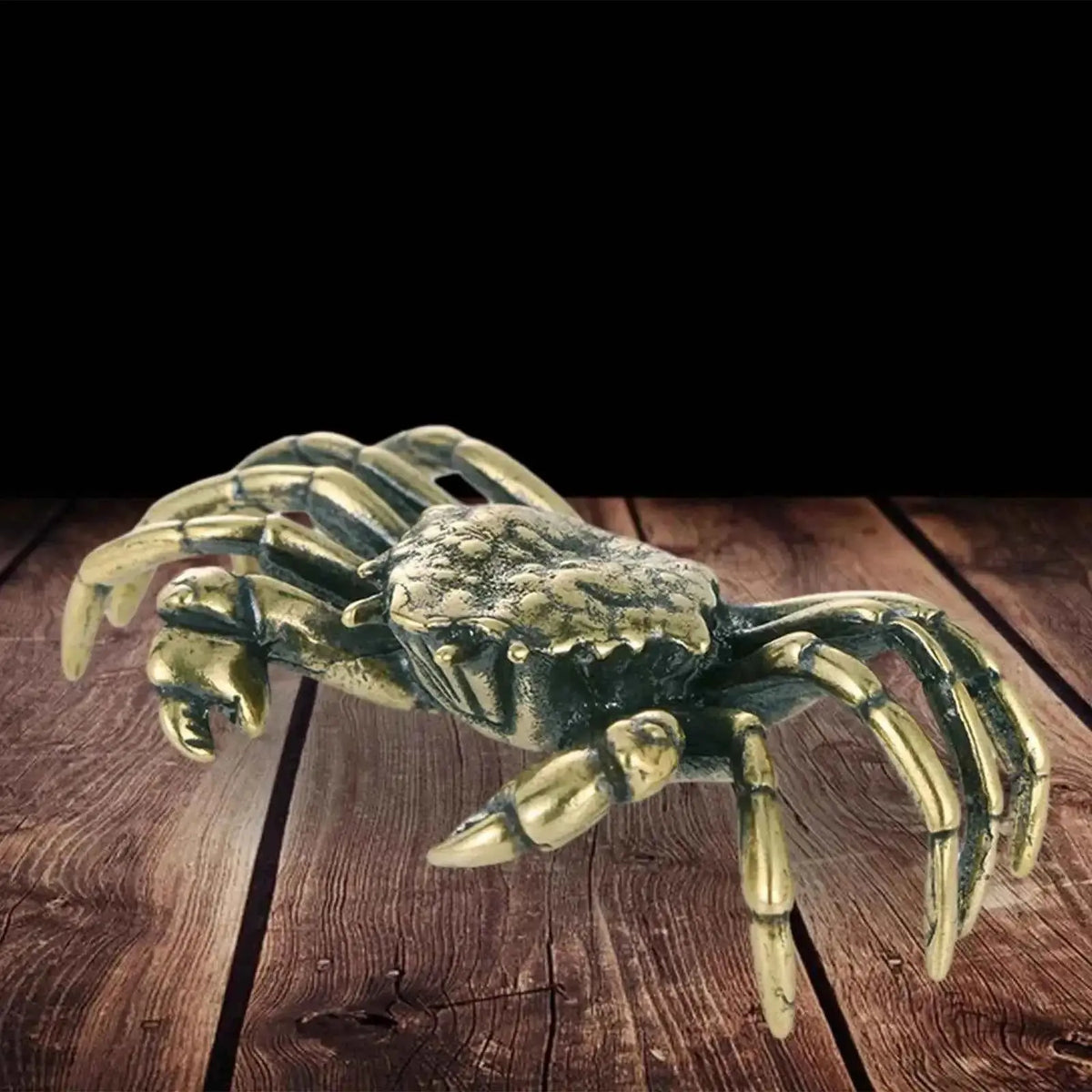 Brass Crab Figurine Artistic Home or Office Table Decoration Vintage Lovely Fish Tank Ornaments Collectable Animal Ornament