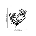 Elegant Black Metal Wall Sign - Abstract Heart Craft for Nature Lovers & Decor Enthusiasts