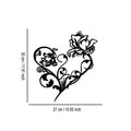 Elegant Black Metal Wall Sign - Abstract Heart Craft for Nature Lovers & Decor Enthusiasts Mayra and Company