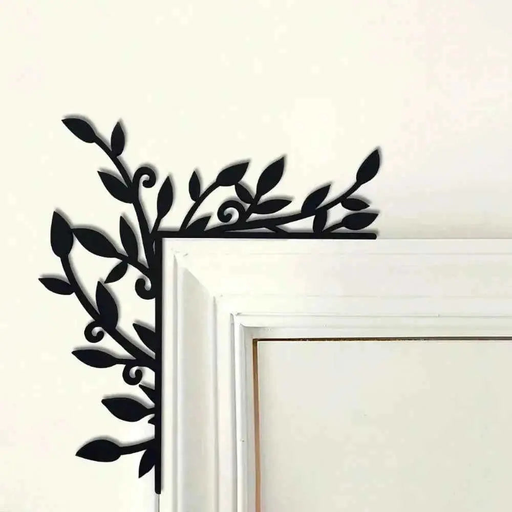 Gardening Decor Metal Plant Door Corner Wall Art - Elegant Iron Home Decor For Living Room Bedroom