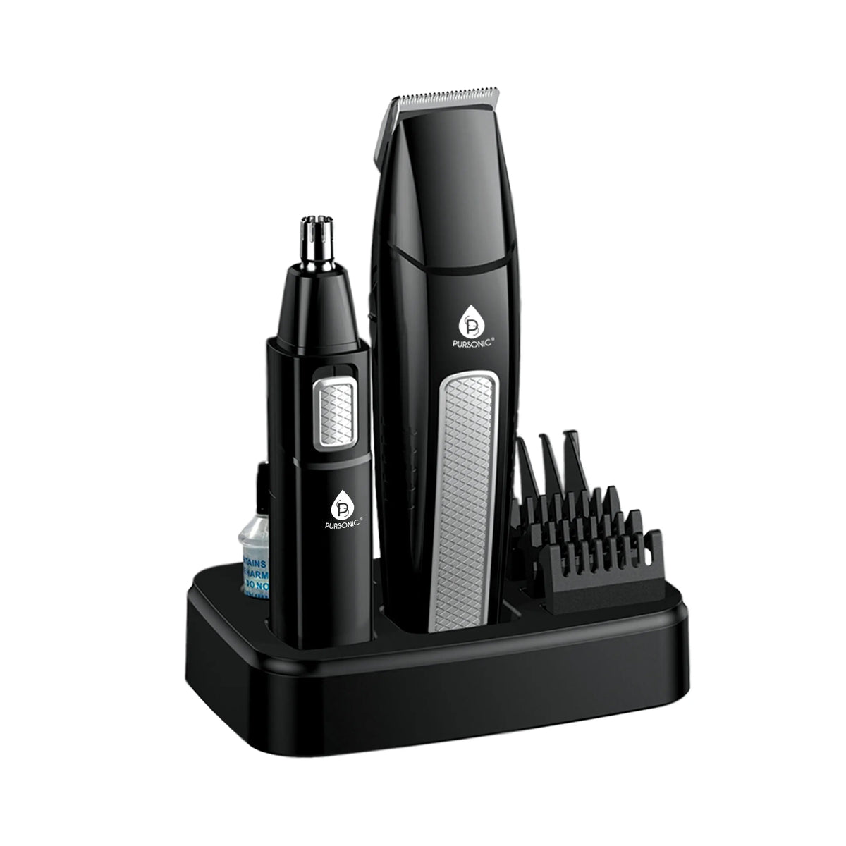 Mario Lopez Mens Grooming Kit , Designed for Hair, Beard, Nose & Ear Grooming, 10 Piece Grooming Kit Pursonic