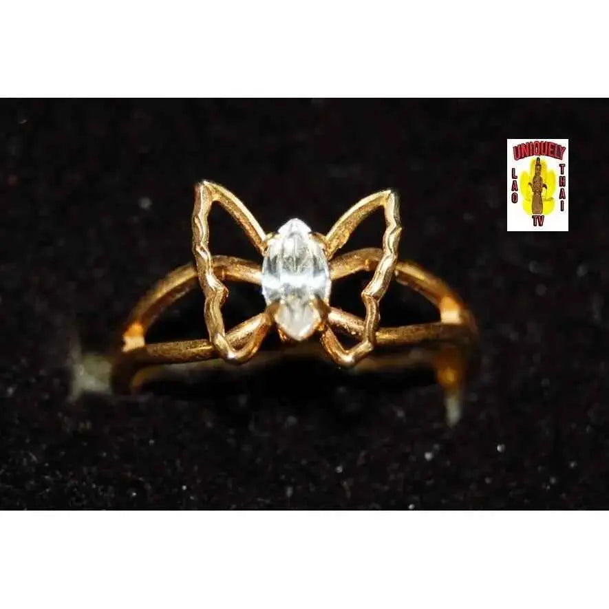 White Butterfly Ring