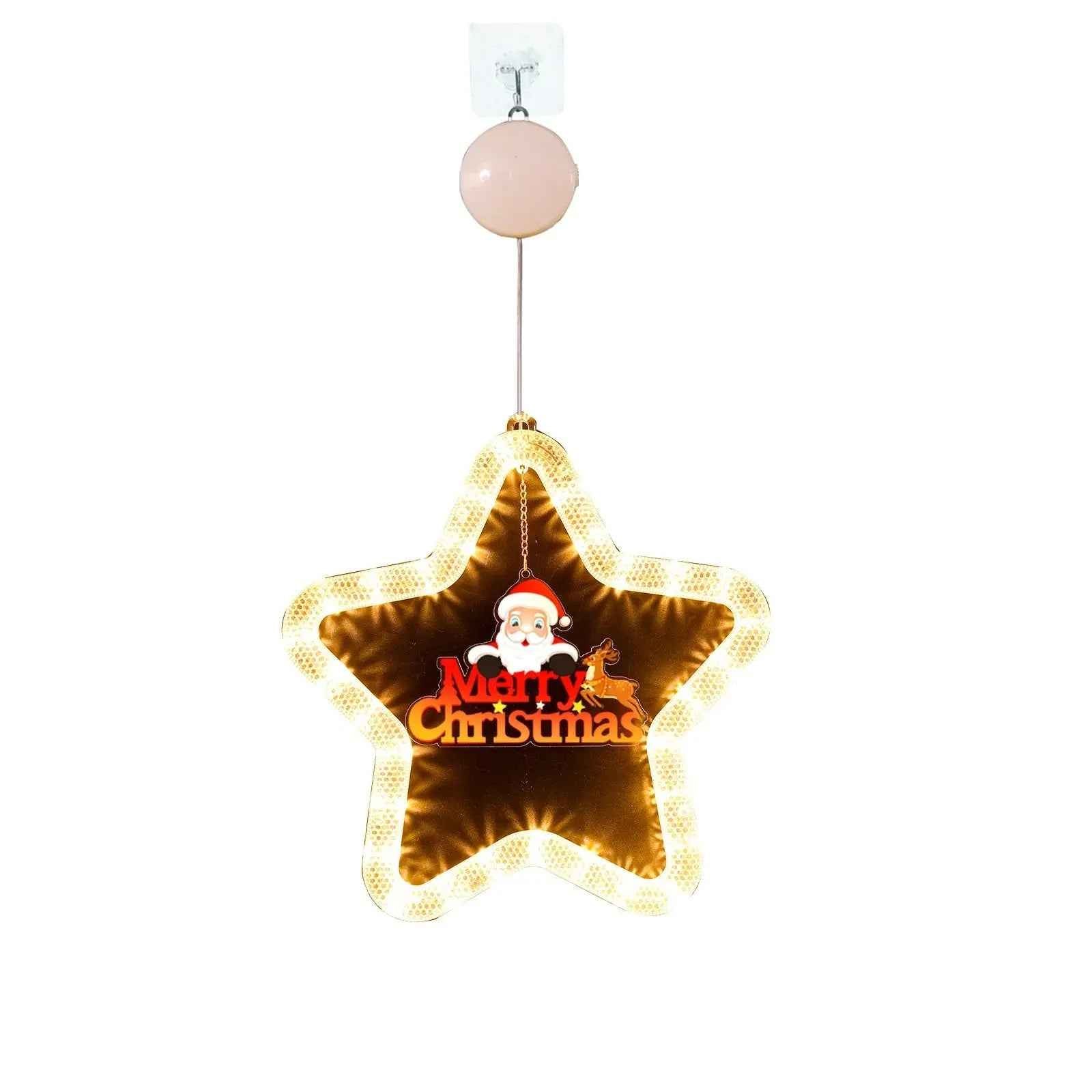 Christmas Star Window Light Christmas Atmosphere LED Lights Christmas Pendant Decoration for Window, Door & Holiday Display