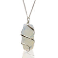 Spiral Wrapped Gem Necklace-Raw Opalite AWArtisan Dropship