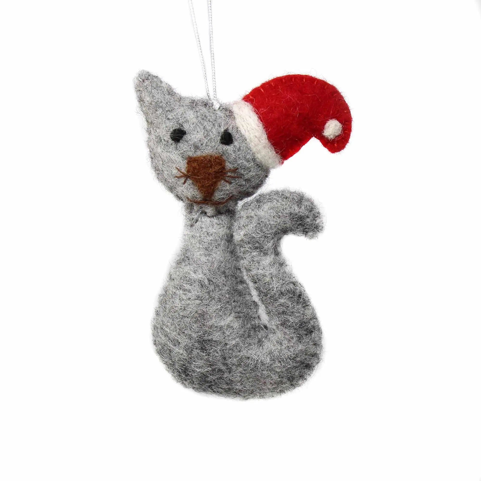 Hand Felted Christmas Ornament: Cat - Global Groove (H) Global Groove