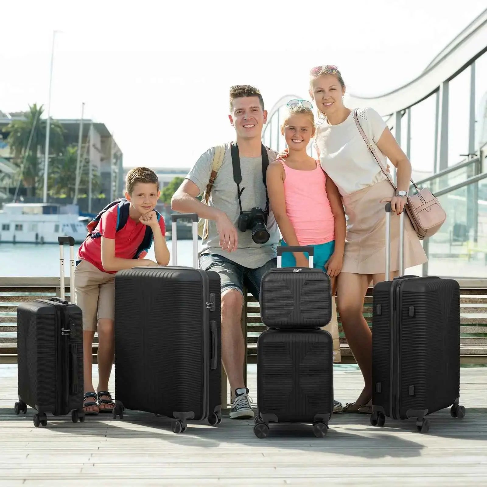 5-Piece Lightweight Luggage Set with Lock – 12/16/20/24/28 Inch