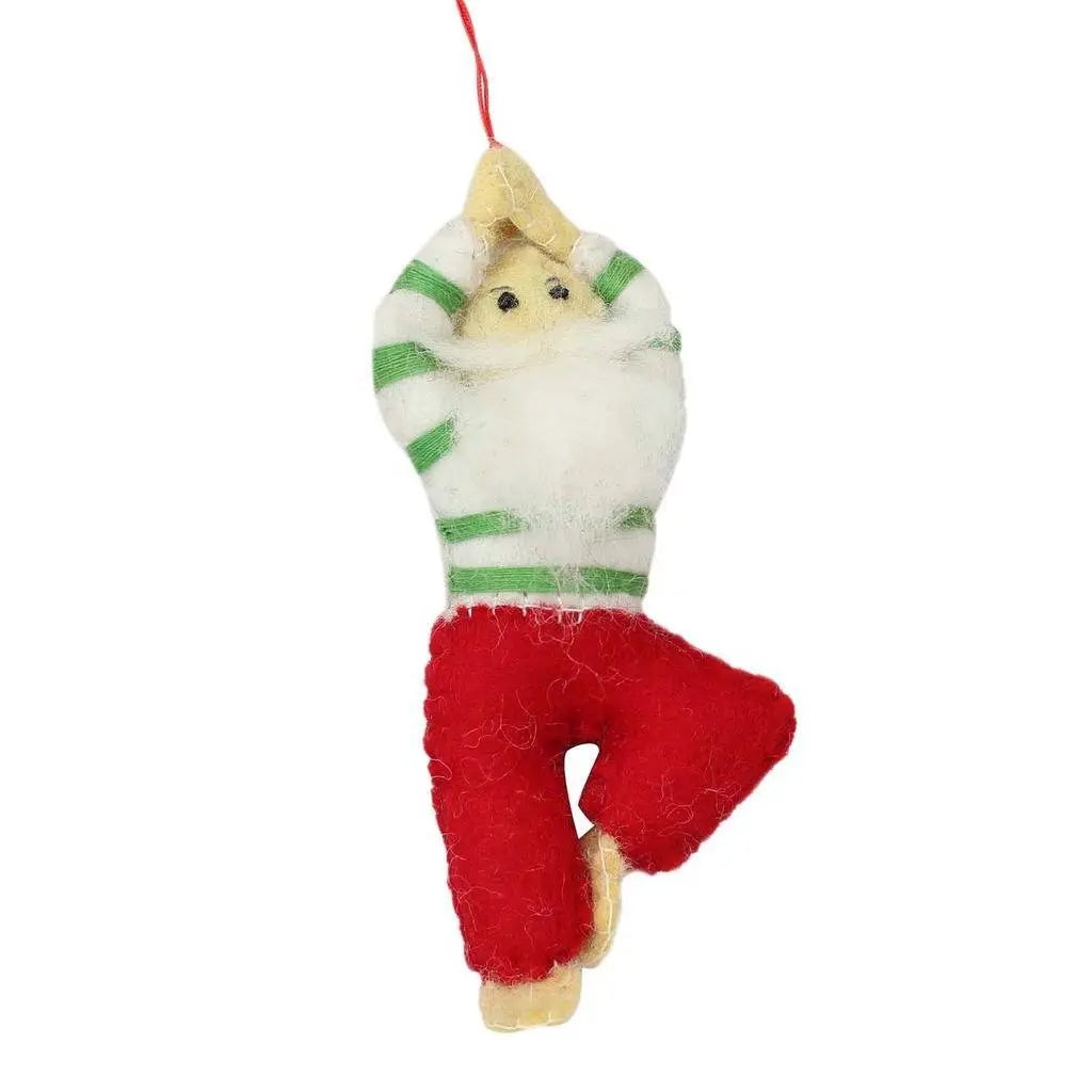 Yoga Santa Felt Ornament - Global Groove (H) Global Groove (H)