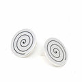 Stud Earrings, Spirals Artisana