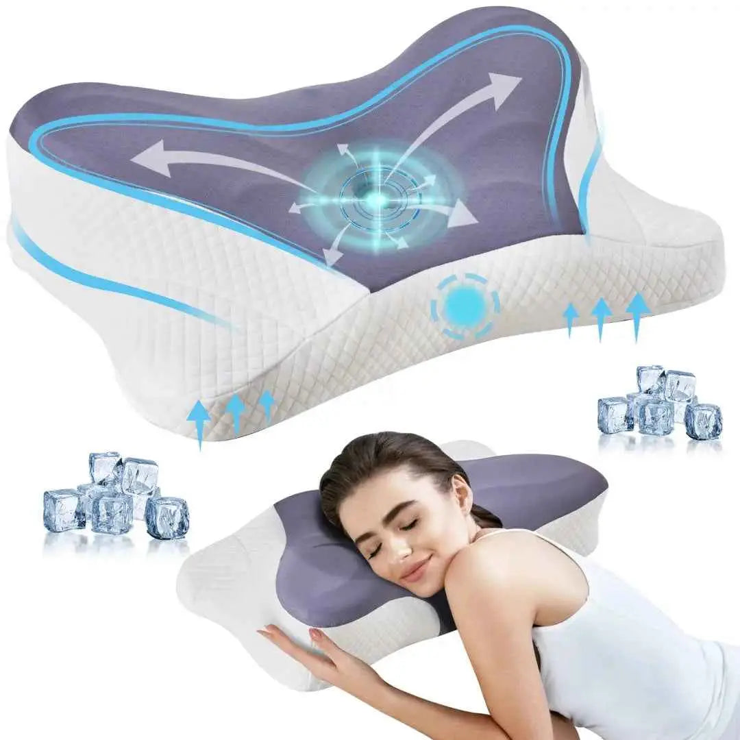 2 Pack Memory Foam Pillow, A Cooling Type Sleep Pillow Designed