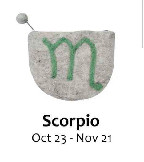 Felt Scorpio Zodiac Clutch
